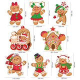 Christmas Gingerbread Man Hanging Banner, Merry Christmas Backdrop Banner-Snowflake, Christmas Tree, Candy Canes, Christmas Stockings Design Christmas Party Decorations Winter Home Ornament