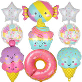 Ice Cream Donut Candy Balloons Baby Shower Kids Sweet Summer Birthday 9Pcs