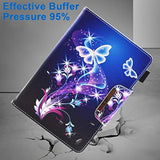 10 Inch Tablet Case, Universal 10 10.1 Inch Android Tablet Cover, Multiangle Viewing Stand Case For 9.510.5 Inch Tablet, Purple Butterfly