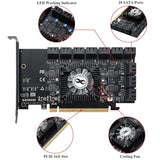 Pci-E 20-Port 16X 3.0 Sata Expansion Card With Sata Cables&Sata Power Cable,6G