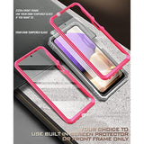 Revolution Series Case For Samsung Galaxy A32 5G, Full-Body Rugged Dual-Layer Shockproof Protective Cover With Kickstand And Built-In-Screen Protector, Pink