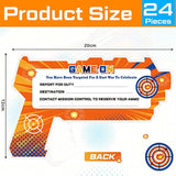 24 Sets Birthday Party Invitation Cards Gun Invitations With Envelopes, War Party Supplies Boy Birthday Cards War Party Decorations Favors
