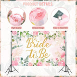 Bachelorette Party Decorations, Rose Gold Bride Shower Decorations Bride To Be Banner Backdrop Veil Sash Confetti Foil Balloons Tassel Paper Pom Poms Photo Props For Engagement Wedding Party Favors