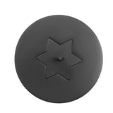 2Pcs Black Candle Jar Topper Stainless Steel Star Candle Covers Prevent Touch 3.15" Round Scented Lid For Spa Meditation Yoga (Star)