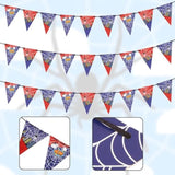 3Pcs Spider Theme Birthday Banner, Pre-Strung Spider Web Pennant Triangle Flags Anime Cartoon Hanging Garland Bunting Decorations For Boys Kids Baby Shower Birthday Party Backdrop Supplies