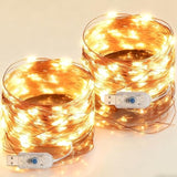 2 Pack Usb Fairy Lights, 33Ft 100 Led String Lights With Timer & 8 Modes - Usb Plug-In Indoor Mini Lights For Bedroom, W