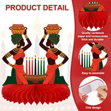 12 Pieces Kwanzaa Decoration Happy Kwanzaa Honeycomb Centerpieces Afri