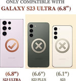 Case For Samsung Galaxy S23 Ultra With Slide Camera Cover,Rotated Ring Kickstand Military Grade Shockproof Protective Cover-Deep Purple