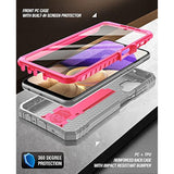 Revolution Series Case For Samsung Galaxy A32 5G, Full-Body Rugged Dual-Layer Shockproof Protective Cover With Kickstand And Built-In-Screen Protector, Pink