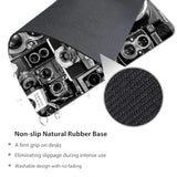 Retro Cool Camera Collection Print Art Mouse Pad, Unique Cool Design Vintage Camera Montage Mouse Pads