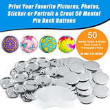 150 Pcs Round Button Parts Blank Button Making Supplies Metal Button B
