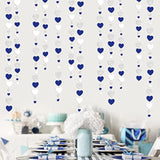 52 Ft Navy Blue Silver Love Heart Garlands Silver Royal Blue Hanging S