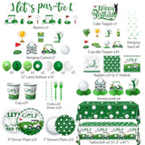 Golf Party Decorations, All-In-1 Golf Birthday Decorations With Balloons Let'S Par-Tee Plates Napkins Cake Toppers Honeycombs Tablecloths And Banner For Sports Themed Birthday Baby Shower, Serve 24