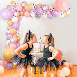 Halloween Balloon Arch Kit: Pink Purple Boo & Bats Party Decor