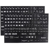 2 Pack English Keyboard Stickers Big Letter Full Set (120 Pcs), Universal Pc C