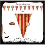6 Pack Halloween Bloody Pennant Banner Creepy Circus Triangle Flag Decorations