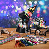 120 Pc New Year 2026 Party Supplies Glasses Hats Noise Makers Beads
