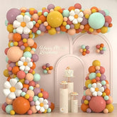 180Pcs Boho Daisy Balloon Arch Kit for Groovy Hippie Theme Party Decorations