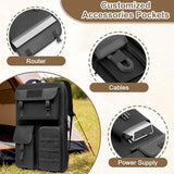 Carrying Case Compatible With Starlink Gen 3, Soft Travel Backpack Bag With Multi-Pocket For Starlink Satellite Dishes And All Accessories, Ideal For Outdoor, Rv Trip, Camping, Black