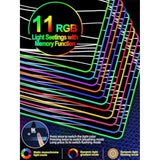 Xxl Mouse Pad With Phone Holder, Rgb Desk Mat With 15W Fast Charging, Led Large Gaming Mouse Pad With 11 Lights Colors, Long Mouse Pads, Waterproof Non-Slip Desk Pad For Gamer Esports Pros