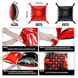 36Pcs Red And Black Square Foil Balloons Wall Backdrop With 147Pcs Balloon Garland Arch Kit, Double Sided Balloons For Birthday Prom Anniversary New Year Graduation Bbq Casino Party Decorations