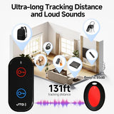 Key Finder with 100dB Loud Sound & 4 Receivers - Remote Finder Locator for Keys, Wallet, TV Remote, Pets, 131ft Range, No Phone or App Needed,