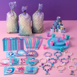 110Pcs Mermaid Party Favors Including Stampers, Notebooks, Mermaid Party Decorations