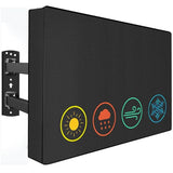 Waterproof Outdoor TV Covers for 55 to 58 inches Outside TV, 600D Thick Fabric TV Screen Protector Cover with Remote Control Pocket - Size 55''W x
