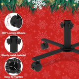 Christmas Tree Stand For Artificial Tree, Replacement Xmas Tree Stand Base With Universal Wheel For 3 Ft To 6Ft Artificial Trees, Black