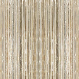 2Pack Champange Party Metallic Tinsel Foil Fringe Curtains, 3.2Ft X 8.2Ft Door Streamer Photo Booth Backdrop For Birthday Graduation Engagement Bridal Shower Bachelorette Baby Shower Party Decorations