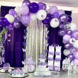 60Pcs Metallic Purple Balloons 12In Lavender Lilac Dark Purple Confetti for Party Decorations