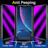 [2-Pack Privacy Screen Protector Designed For Iphone 11 Pro, Iphone Xs, Iphone X Anti-Blue Light Tempered Glass, Purple Anti-Spy, Eye Protection, Colorful Gradient