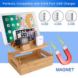 Bamboo Wood Desktop Organizer Charging Docking Station Charger Holder Cradle Charge Stand compatible with iPhone 16 15 Pro Max iPad Apple Watch Ulrta