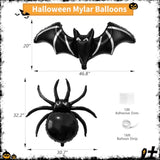 Boho Halloween Balloon Arch Kit: Orange, Red, Purple, Black & White