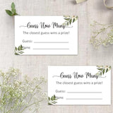 Guess How Many Game Cards, Baby Shower Game Cards (Minimalist) 3.5" X 2" (50 Pieces)