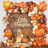 163PCS Fall Thanksgiving Balloon Arch Kit for Friendsgiving Baby Shower Party