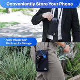 Emf Radiation Blocker Phone Pouch (Black) - Lightweight Radiation Blocker For Cell Phone With Crossbody Strap - Emf Shield With Extra Pocket (7.5 X 4 In)