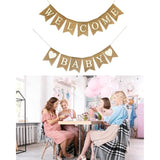 Welcome Baby Burlap Banner For Baby Shower Decorations And Gender Reveal Party