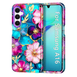 Compatible With Samsung Galaxy A16 5G Case 6.7 Inch, Stylish Pattern 3 In 1 Heavy Duty Full Body Shockproof Hard Pc+Soft Silicone Drop Protective Women Men Cover, Colorful