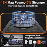 Military-Grade Magnetic Protective Cover for Samsung Galaxy S26, 2-Pack HD Screen Protectors, Rotating Kickstand & Anti-Fingerprint Design, Compatible with Mag-Safe, Black