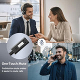 Wireless Headset?Bluetooth Headset With Microphone Noise Cancellation Wireless Headphones With Usb Dongle Connection And Microphone Mute For Pc/Laptop/Smartphone/Teams/Home