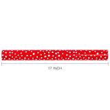 Reversible Wrapping Paper - Mini Roll - 17 Inch X 33 Feet - Red And Delicate Polka Dots Design For Birthday, Holiday, Wedding, Baby Shower