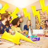 Set Of 6 Lightning Bolt Foil Party Balloons 45 Inch Flash Foil Lightning Bolt Shape Balloons Birthday Party Supplies For Wedding Decoration(Yellow)