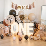 Bear Highchair Banner 1St Birthday - Beary First Birthday Decorations High Chair Banner, Bear Theme Party Supplies For Anniversary, Cake Smash, Photo Prop (Tassels)