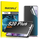 2 Pack for Galaxy S20 Plus Anti-Glare Matte Privacy Screen Protector 6.7 inch, Smooth and Responsive Touch Flexible EPU Film, [Support