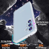 Case For Samsung Galaxy S24 Fe Case With Tempered Glass Screen Protector And Camera Lens Protector, Hard Pc Back Cover Soft Tpu Edge Bumper Design Phone Case For Women Men Girl Boy (Clear)