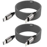 Iphone Usb C To Lightning Cable, 2 Pack 10Ft Mfi 20W Iphone Fast Charger Nylon Braided Extra Long Cord Compatible With Iphone 14/13/12/12 Pro Max/12 Pro/11/11 Pro/X/Xs/Xr/Xs Max/8/8 Plus/Se