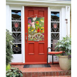 Spring Hummingbirds House Flag 28 X 40 Double Sided, Flower Birds Decorative Garden Flags For Anniversary Yard Outside Seasonal Decoration