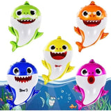 ""13 Pcs"" Shark Balloons - Shark Family Balloons - Shark Duplex Prints Foil Balloons - Shark Banner & Shark Tablecloth - Shark Birthday Decorations