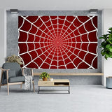 Spider Web Happy Birthday Banner Backdrop Superhero Party Decor Photo Props